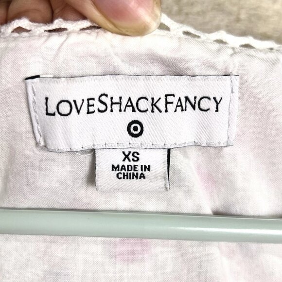 Love Shack Fancy X Target Camille Pink Floral Tiered Midi Dress XS Cottagecore - Picture 5 of 16